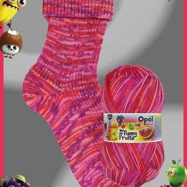 Opal 4-ply - Funny Fruits | Sukkalangat Snurre.fi