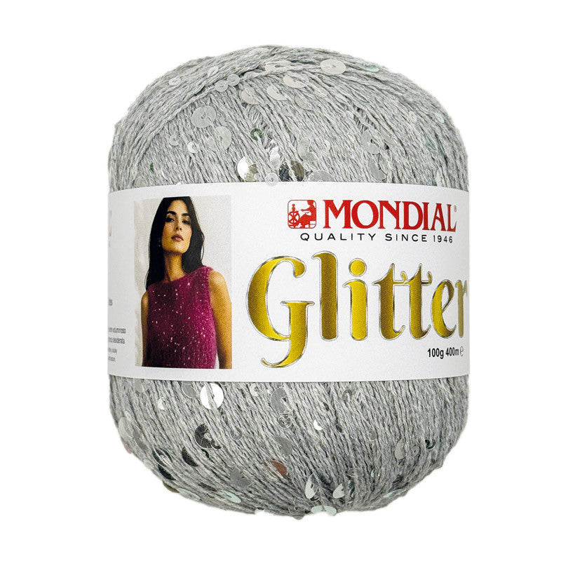 Mondial Glitter – puuvillalanka paljeteilla