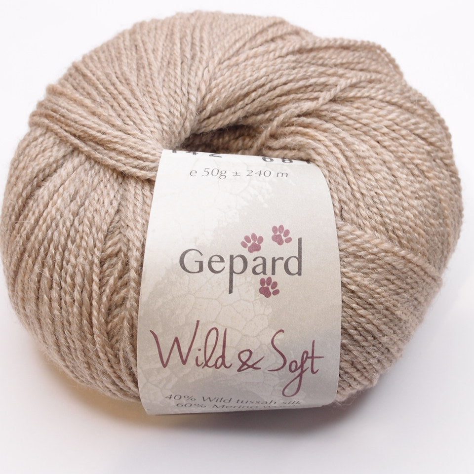 Gepard Garn Wild & Soft , merinosilkkilanka