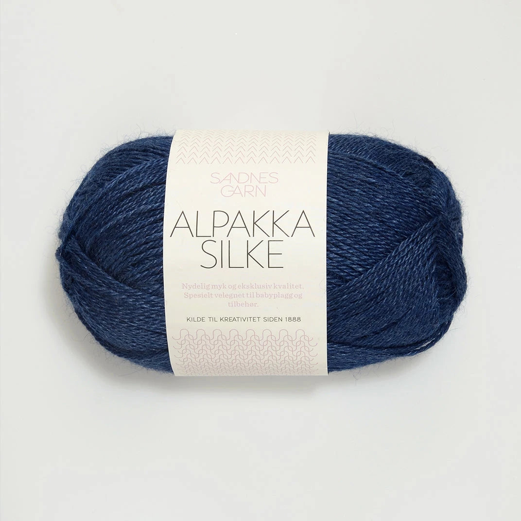Sandnes Garn Alpakka Silke, 6063 Ink Blå