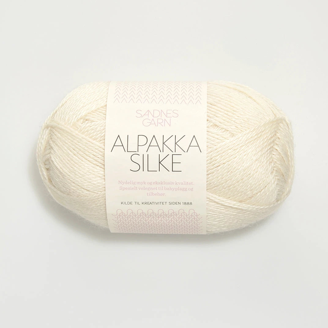 Sandnes Garn Alpakka Silke, 1002 Hvit