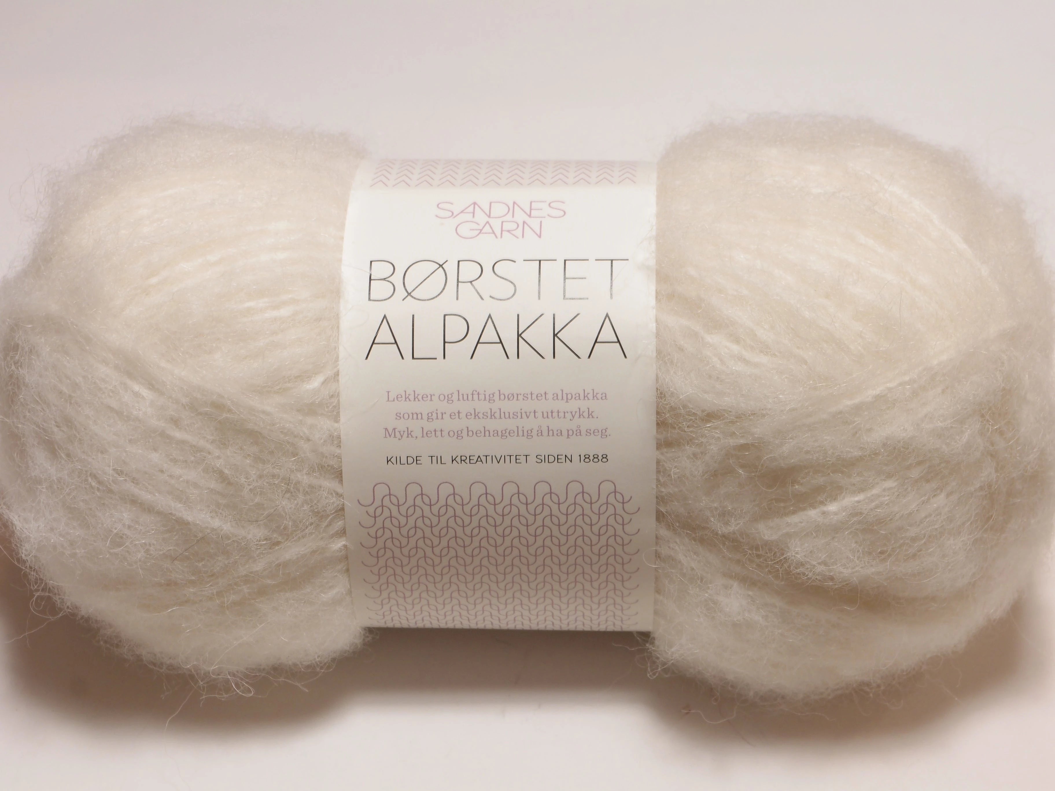 Sandnes Garn Borstet Alpakka, 1001 HVIT