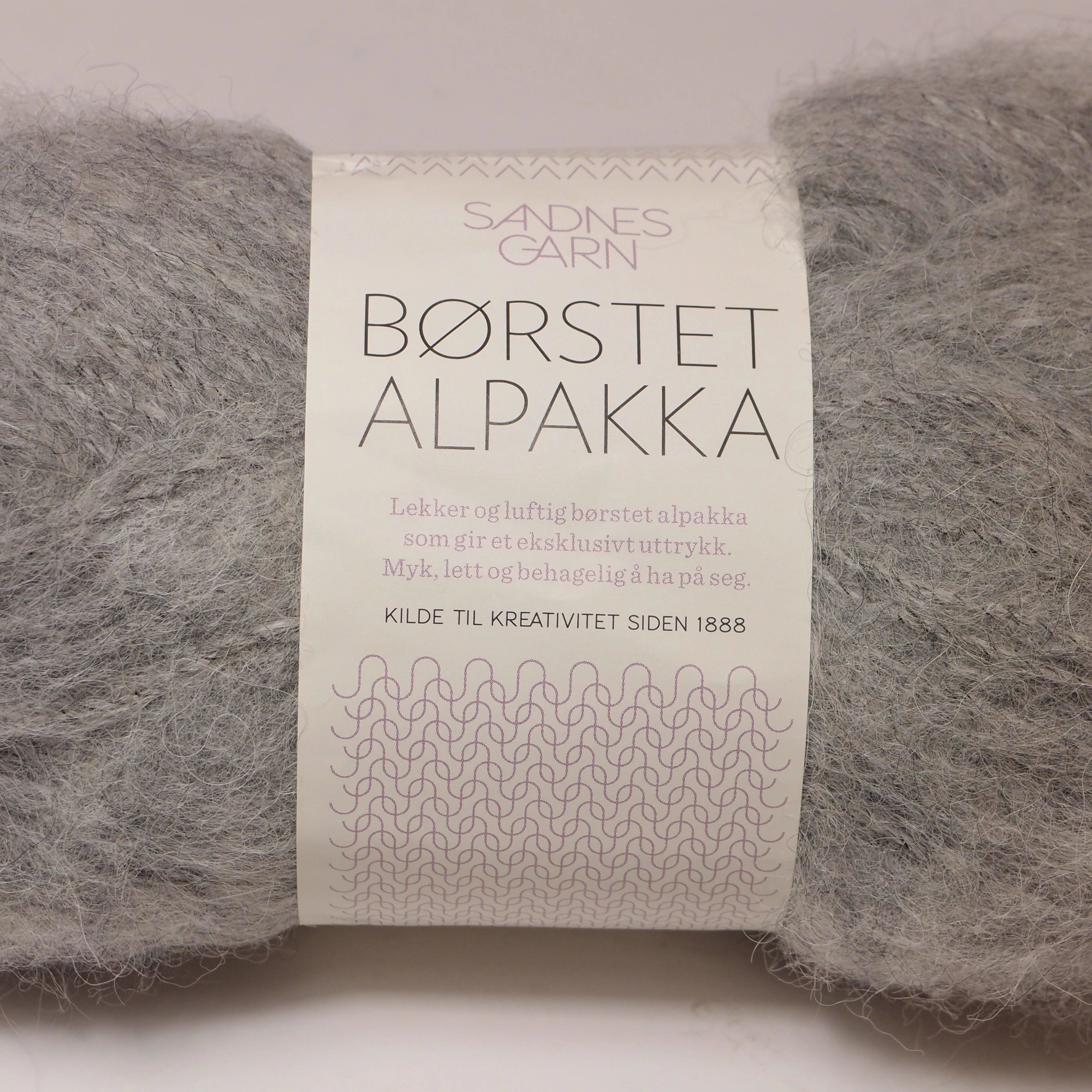 Sandnes Garn Borstet Alpakka, 1042 GRÅMELERT