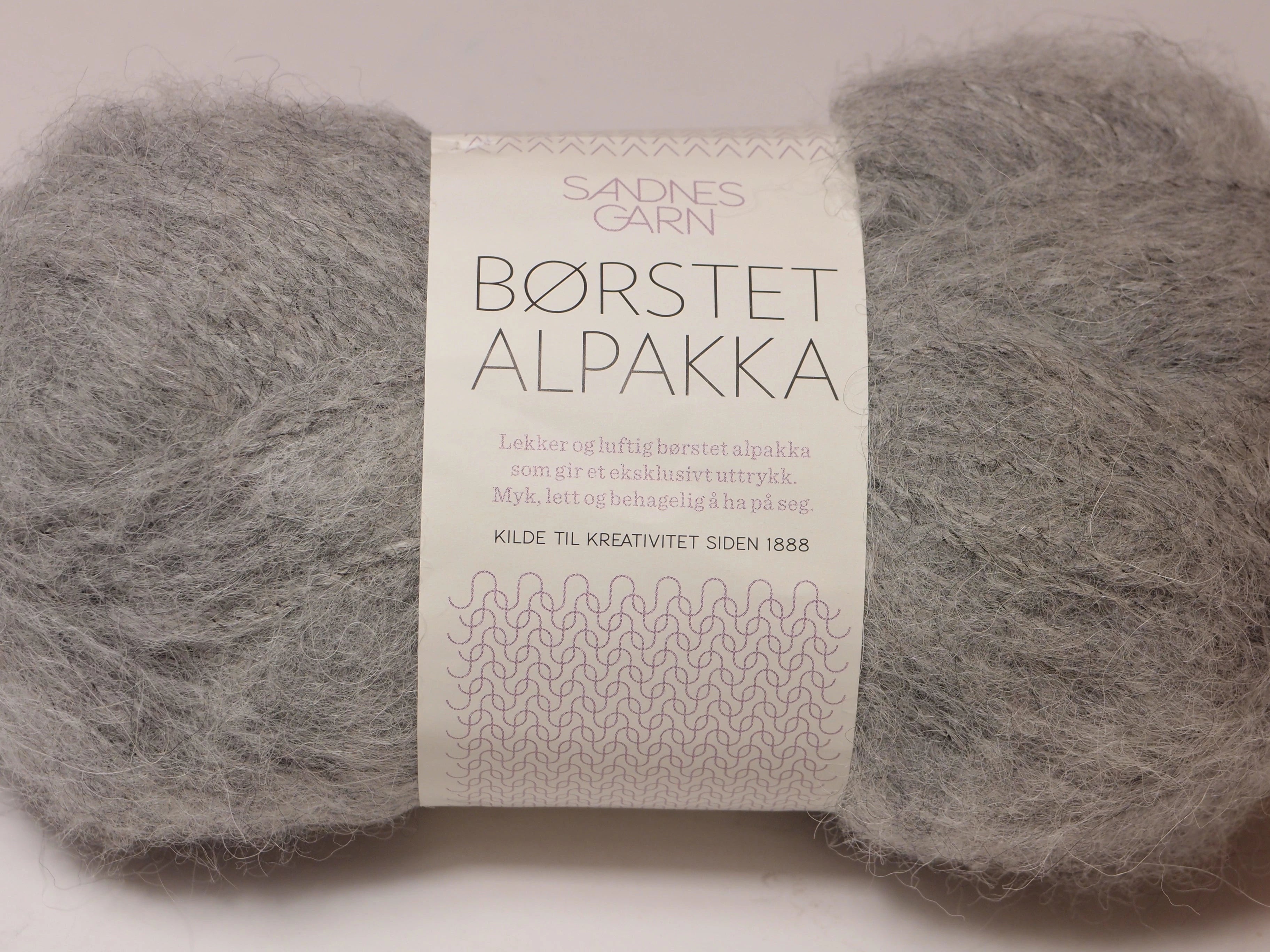 Sandnes Garn Borstet Alpakka, 1042 GRÅMELERT