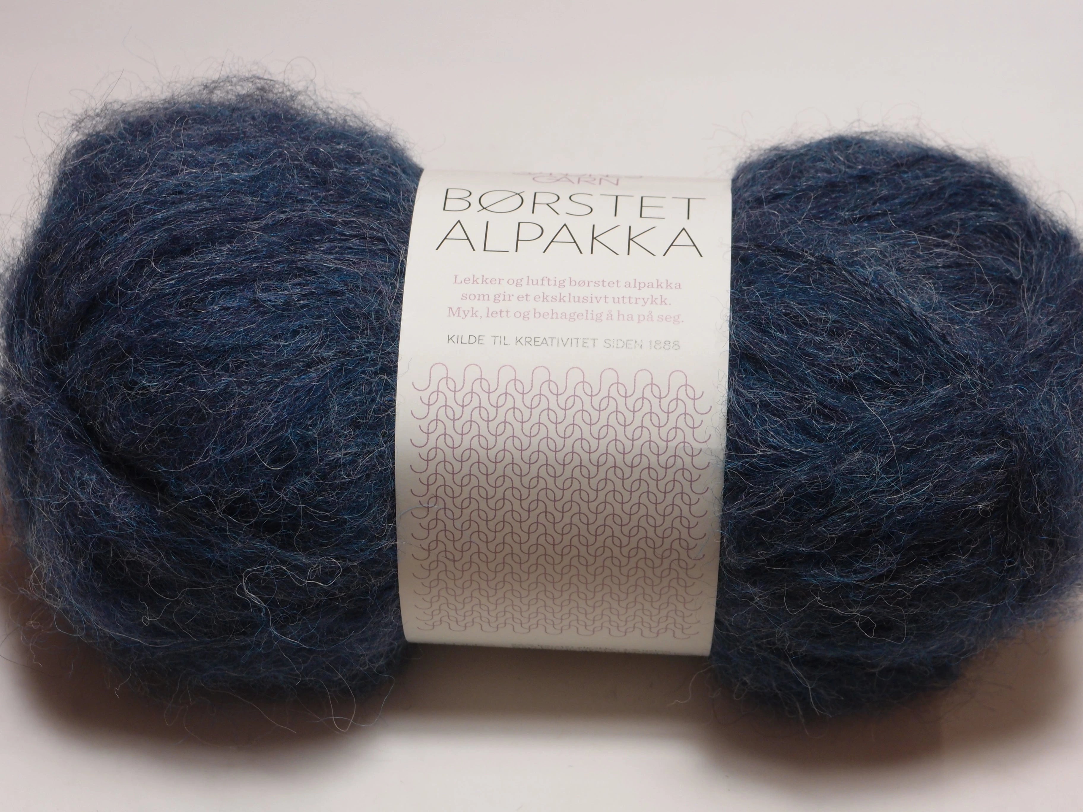 Sandnes Garn Borstet Alpakka, 6060 INK BLÅ