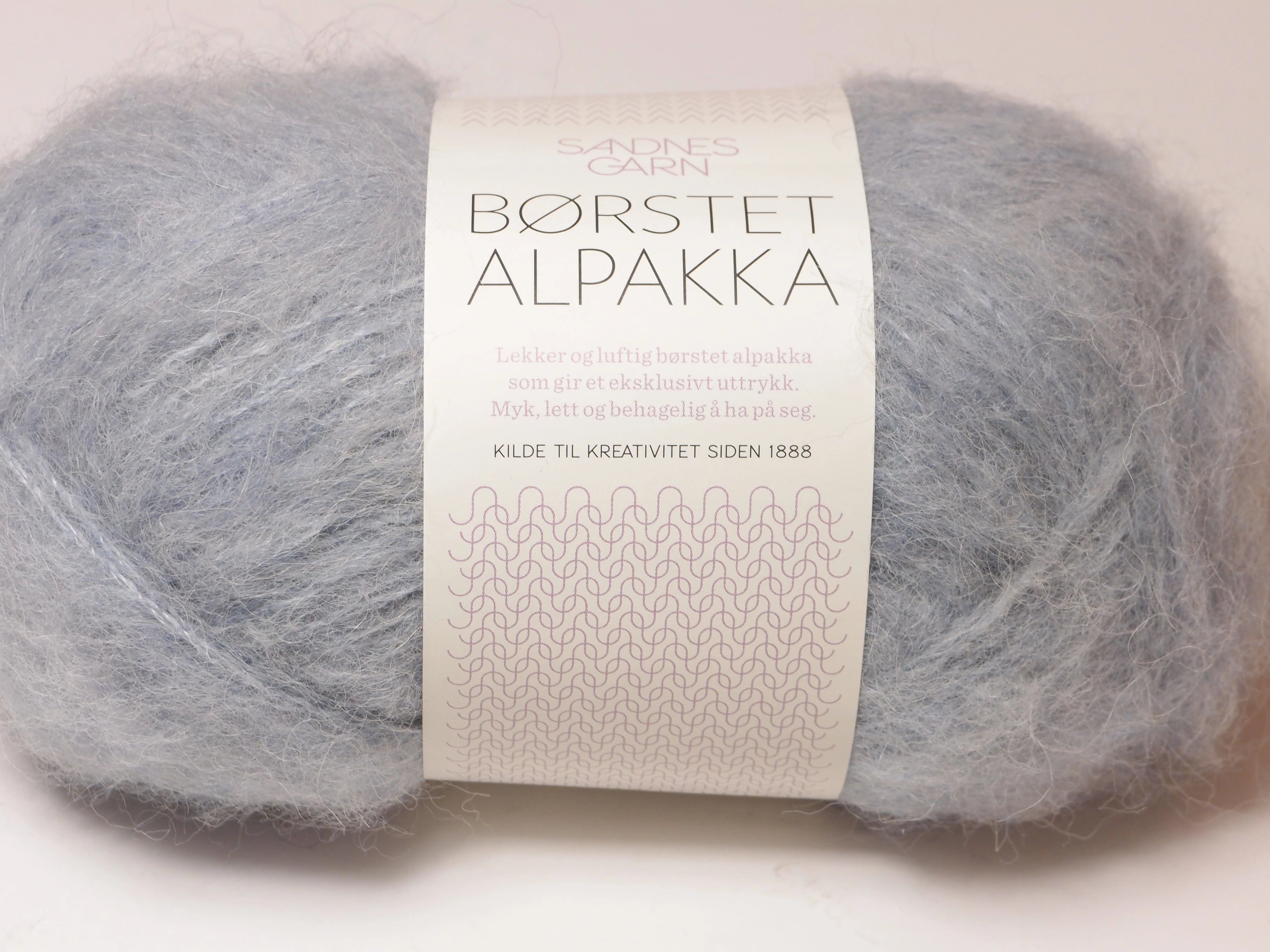 Sandnes Garn Borstet Alpakka, 6220 LYS BLÅGRÅ