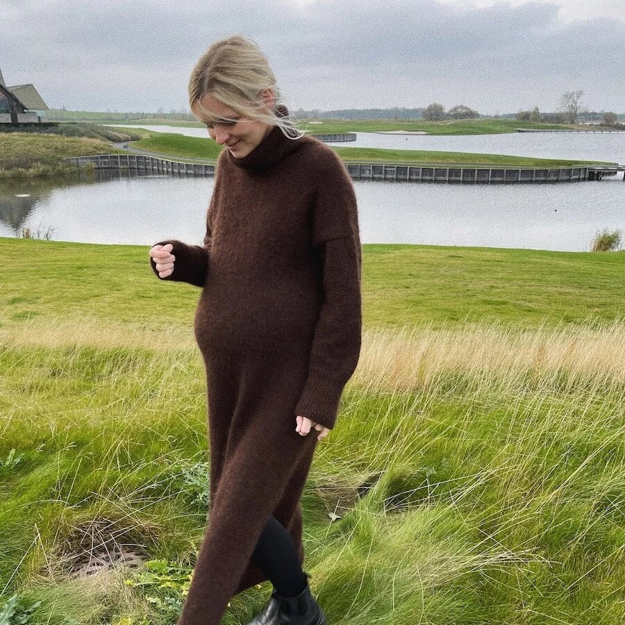 Chestnut Dress by PetiteKnit