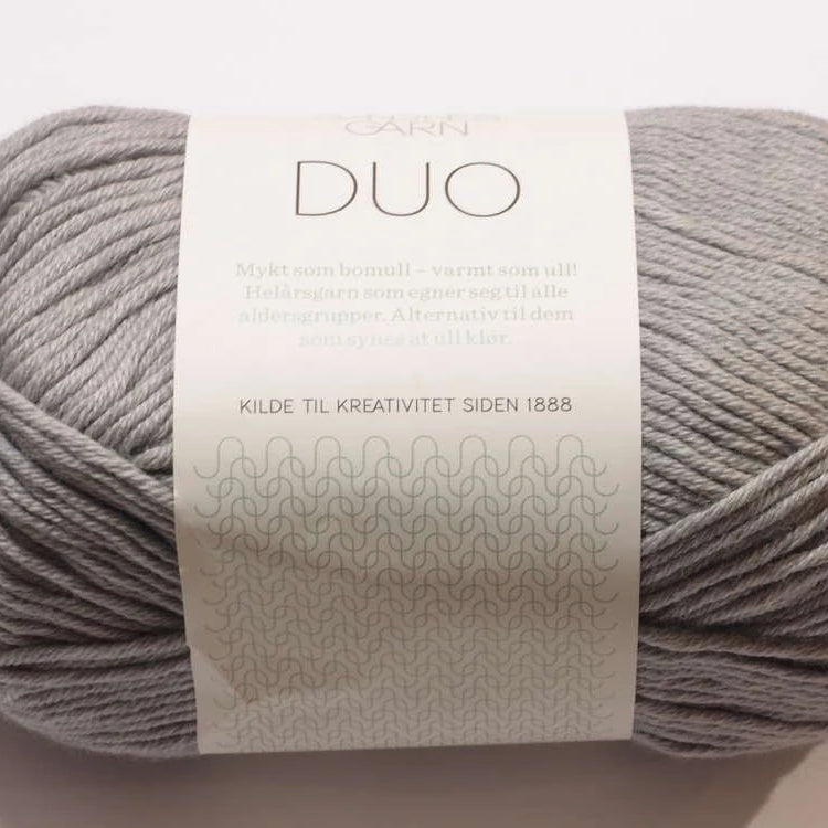 Duo Sandnes Garn 6030 Lys Grå