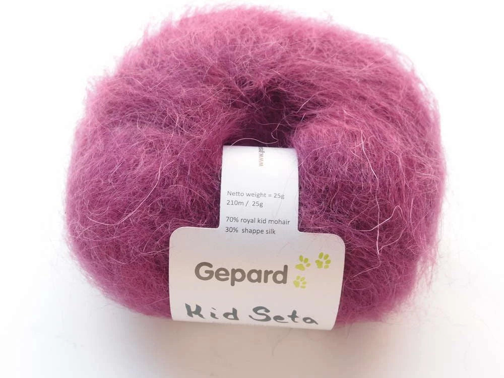 Gepard Kid Seta, silkkimohair 721 Lys Aubergine