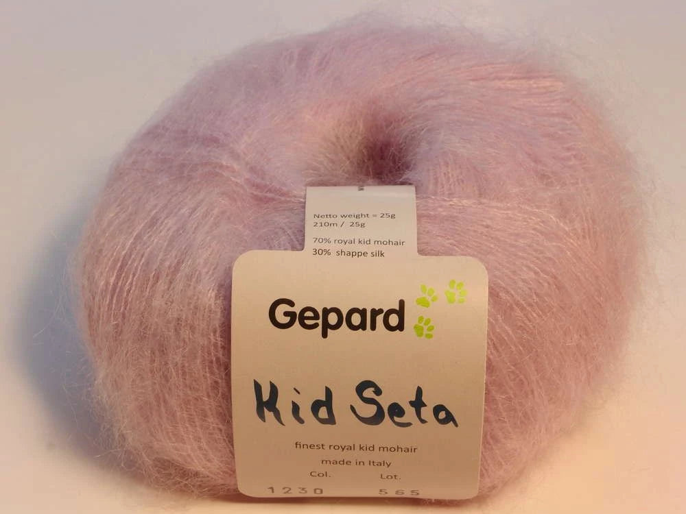 Gepard Kid Seta, silkkimohair 1230 vaalea liila