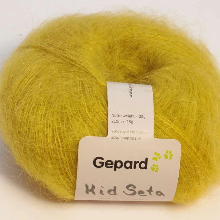 Gepard Kid Seta, silkkimohair 926 kellanvihreä
