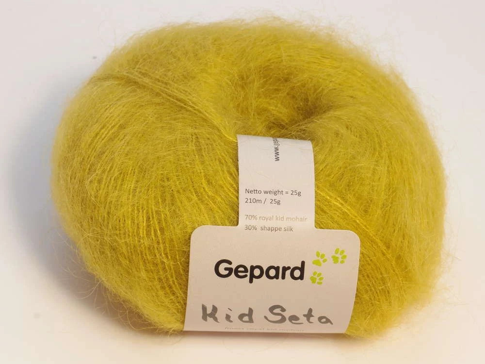 Gepard Kid Seta, silkkimohair 926 kellanvihreä
