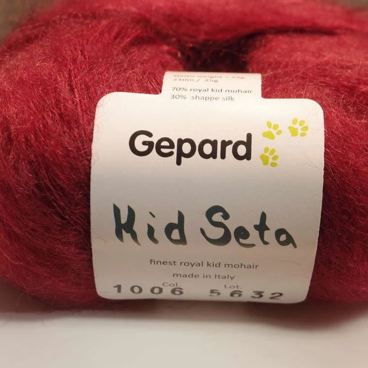 Gepard Kid Seta, silkkimohair 1006 vinröd