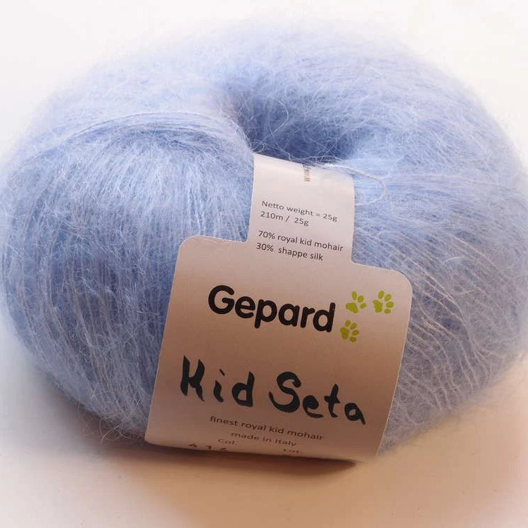Gepard Kid Seta, silkkimohair 414 vaaleansininen