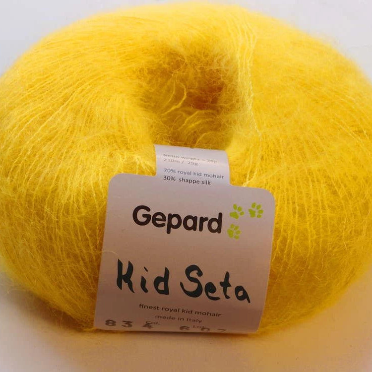Gepard Kid Seta, silkkimohair 834 kirkas keltainen