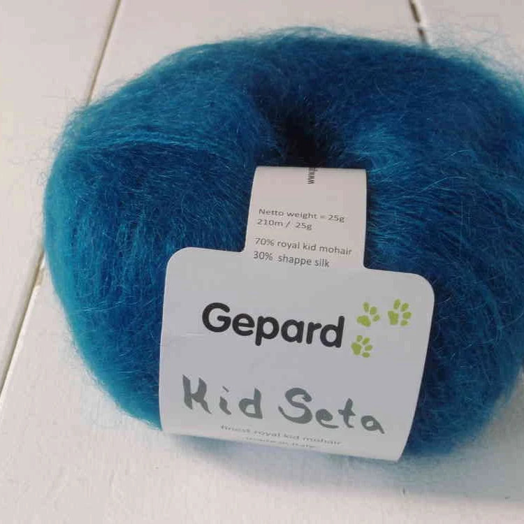 Gepard Kid Seta, silkkimohair 1121 Royal Blue