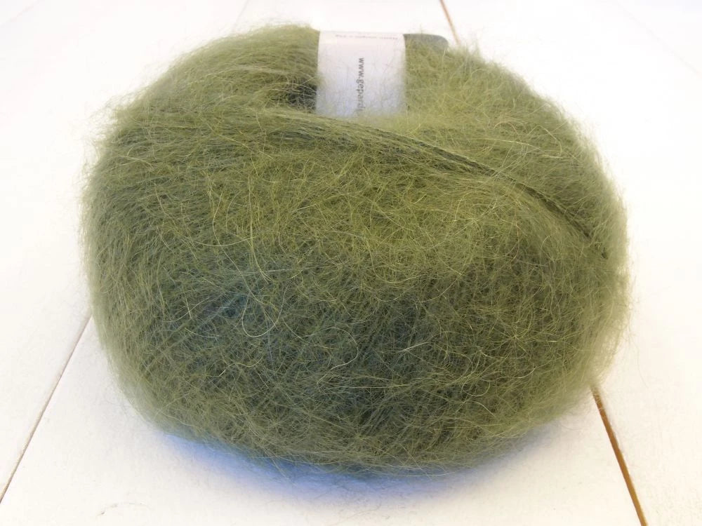 Gepard Kid Seta, silkkimohair 470 jägergrön kid seta