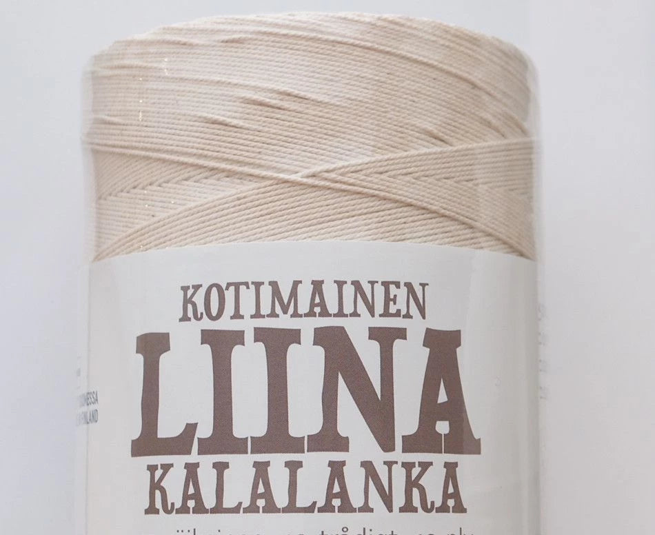Liina Kalalanka, Suomen Lanka, tiukkakierteinen puuvillalanka 18-säikeinen luonnonvalkea