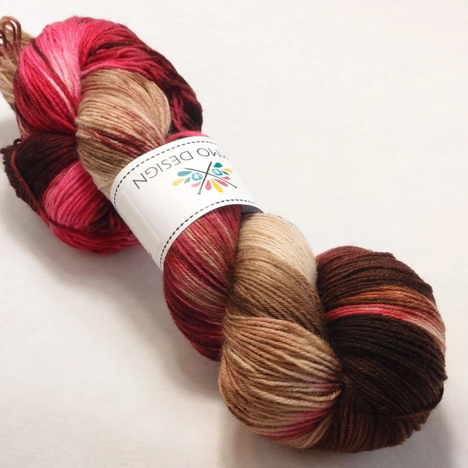 Limmo Design Sockgarn Jordgubbar & chocklad