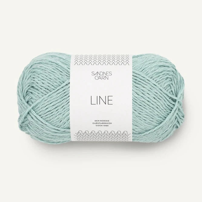 puuvilla pellava viskoosi lanka, vaalea mintun värinen