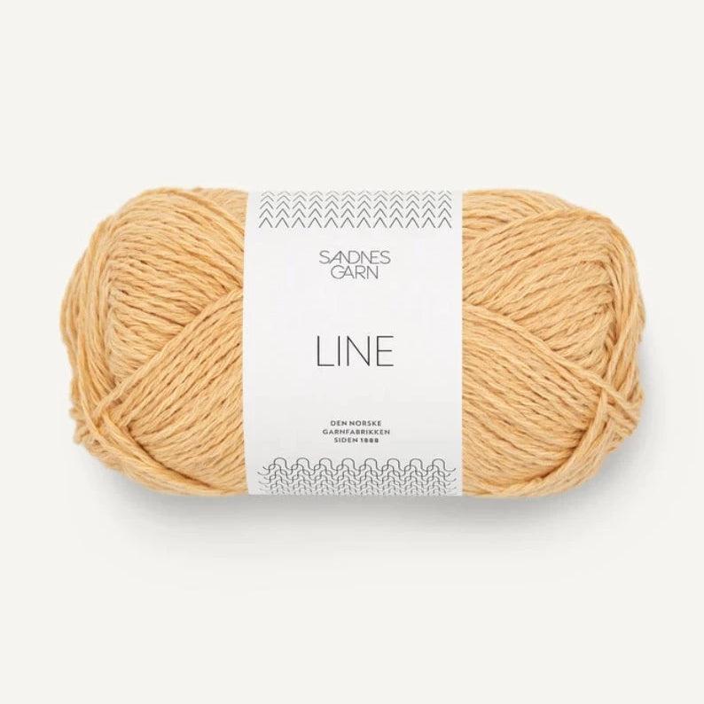 puuvilla pellava viskoosi lanka, vaaleankeltainen