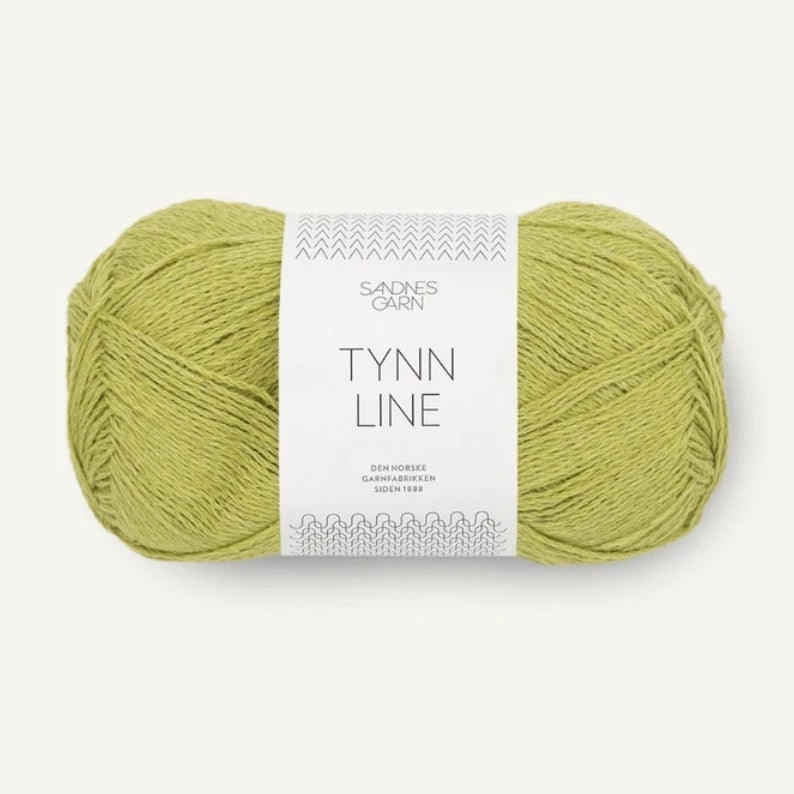 ohut puuvilla pellava viskoosi lanka, limen värinen