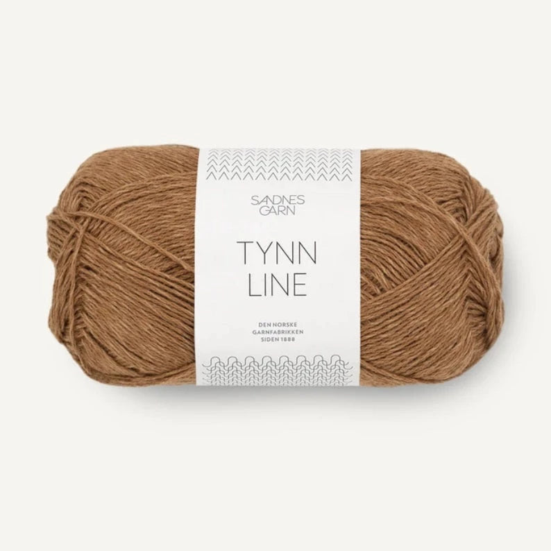 ohut puuvilla pellava viskoosi lanka, ruskea