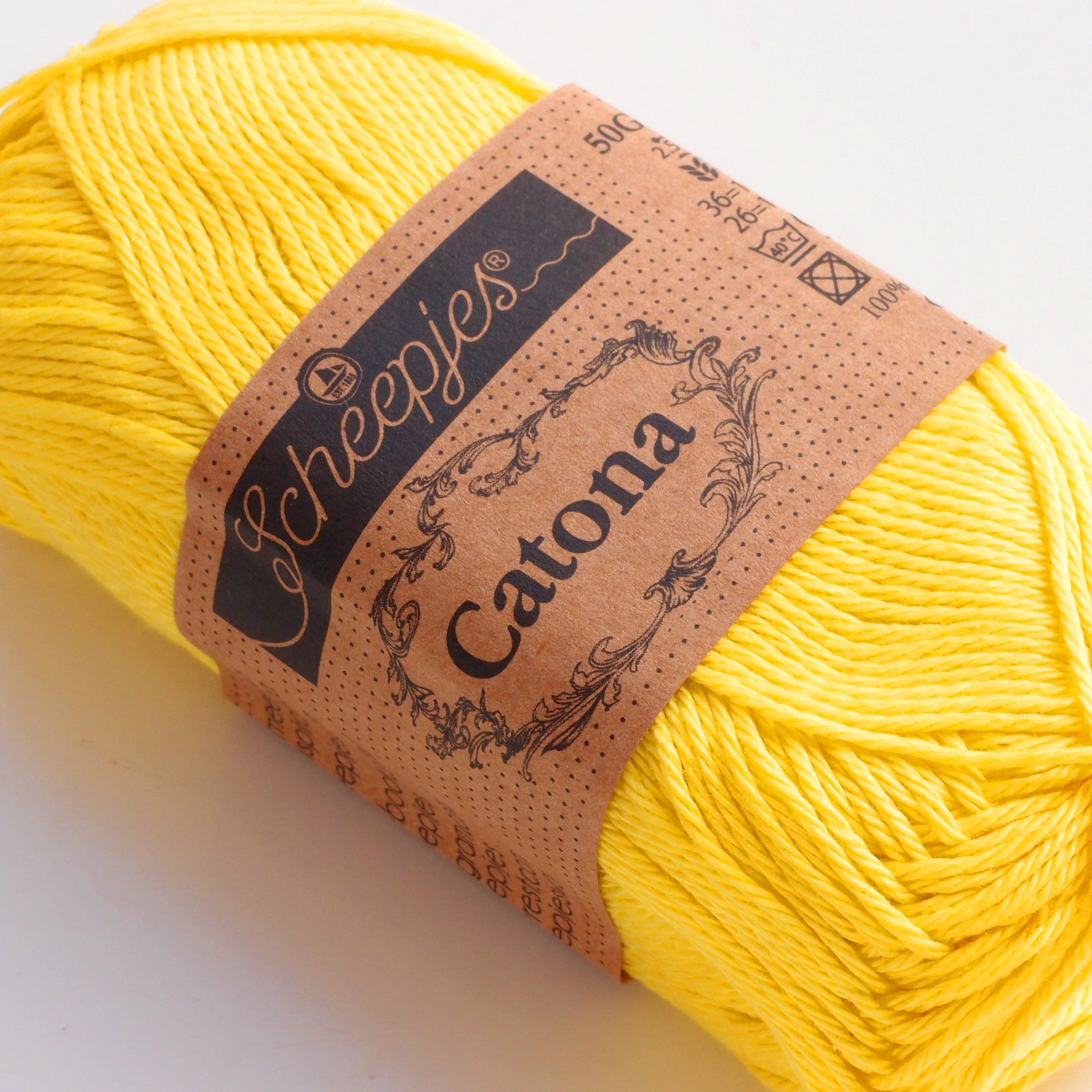 Scheepjes Catona, 280 Lemon, sitruuna