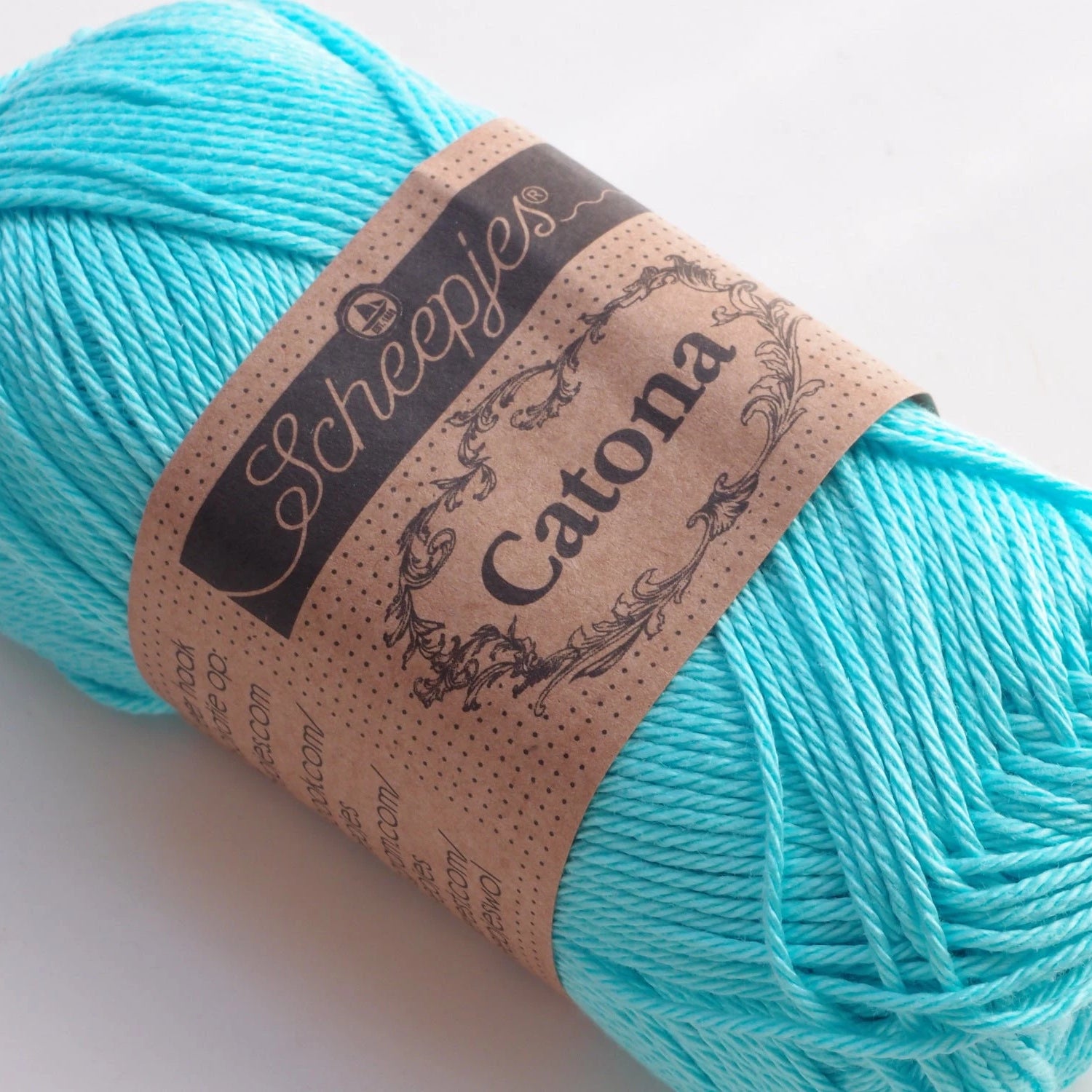 Scheepjes Catona, 397 Cyan, vaalea turkoosi