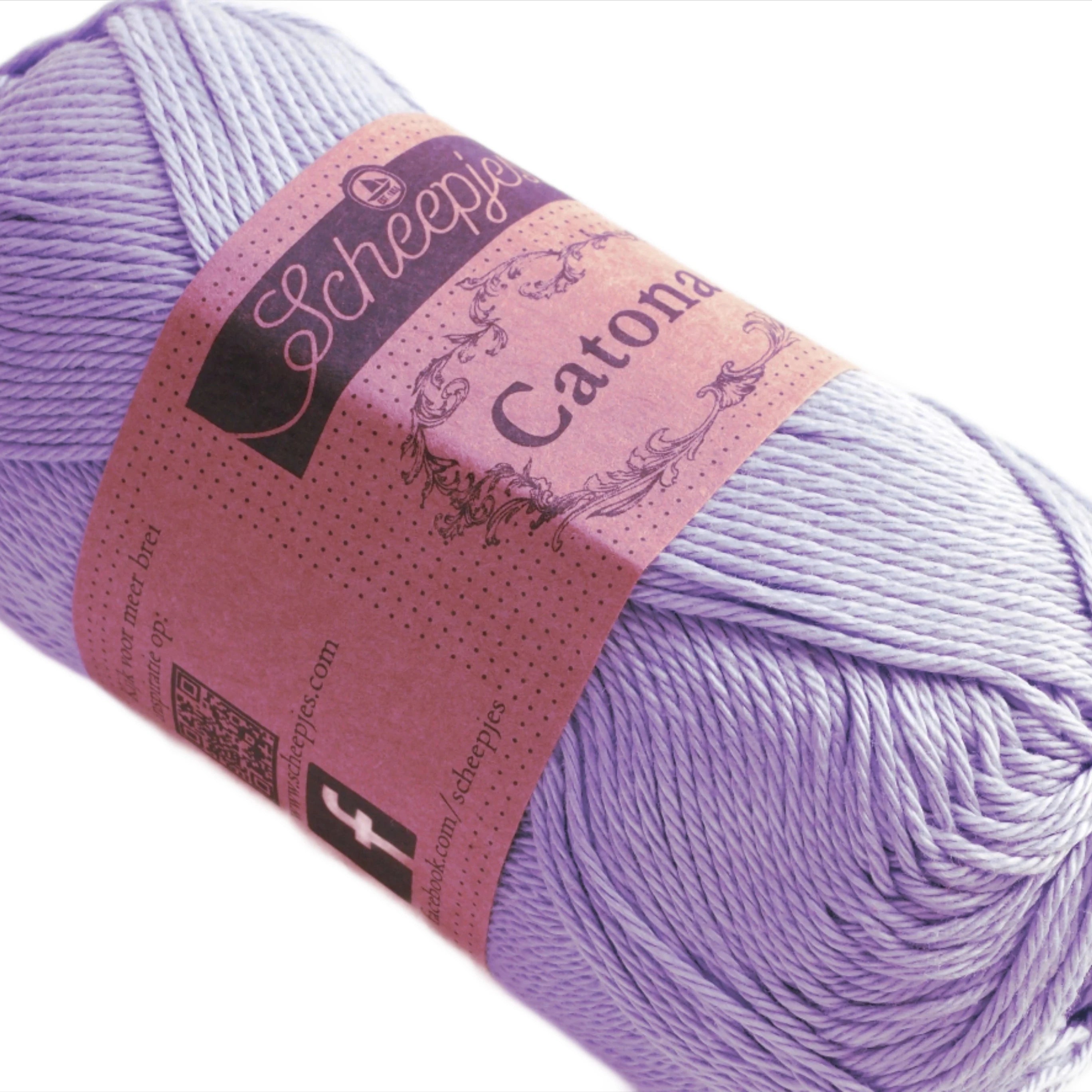 Scheepjes Catona, 399 Lilac Mist, huurteinen laventeli