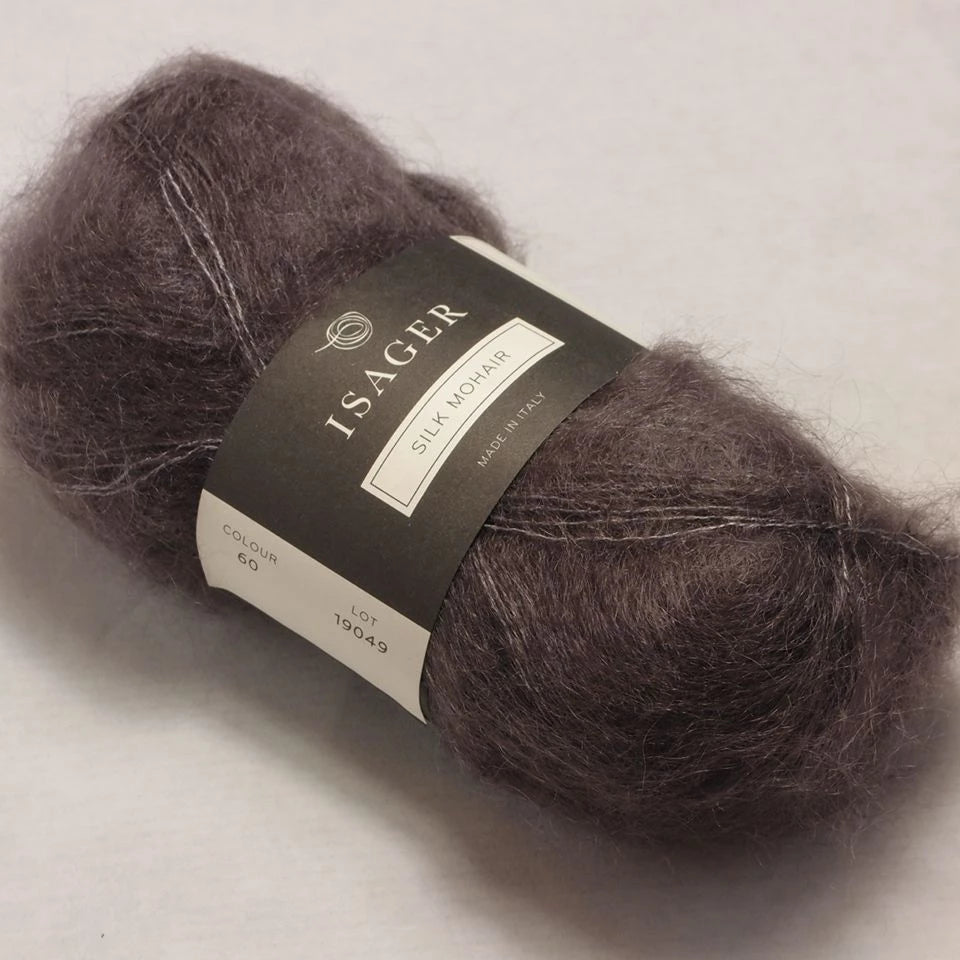 Silk Mohair Isager, 060 Eggplant