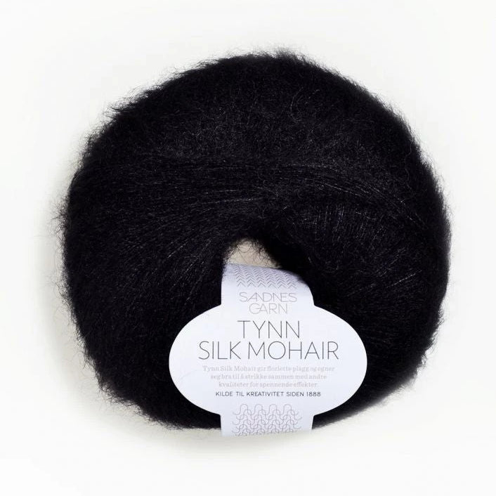 Tynn Silk Mohair Sandnes Garn, 1099 Black