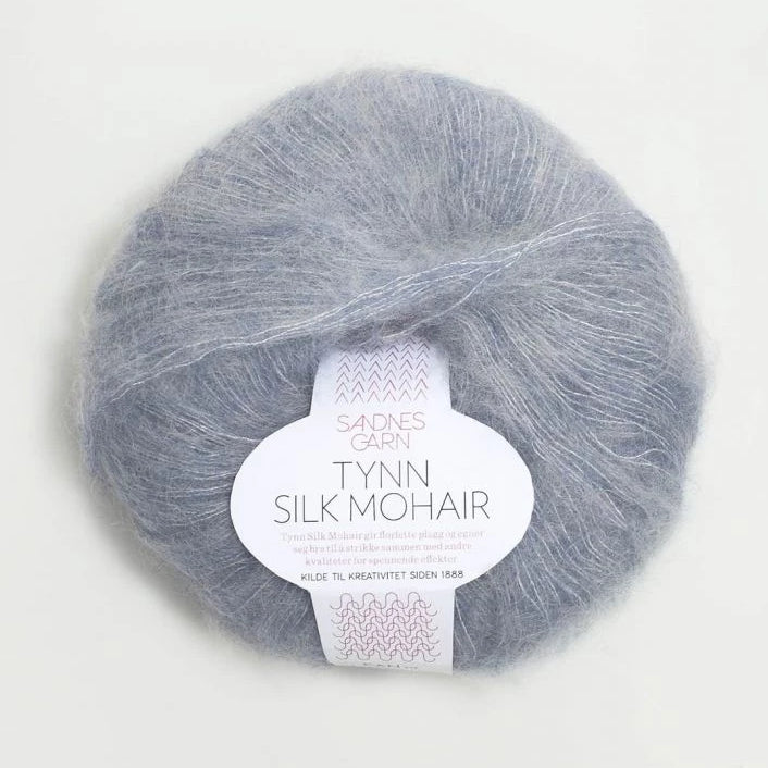 Tynn Silk Mohair Sandnes Garn, 5835 Blåmelert