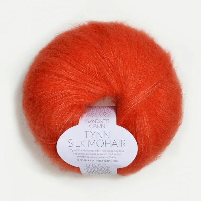 Tynn Silk Mohair Sandnes Garn, 3818 Oransje