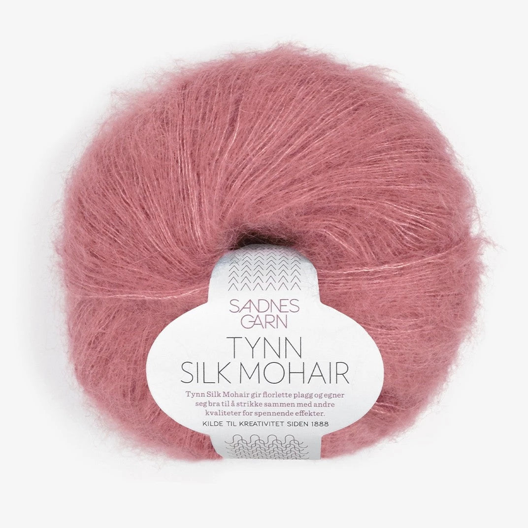 Tynn silk mohair Sandnes Garn, 4255 MORK GAMMELROSA