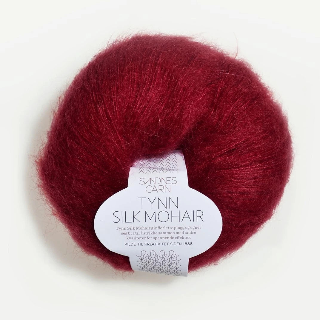 Tynn Silk Mohair Sandnes Garn, 4236 DJUP RÖD