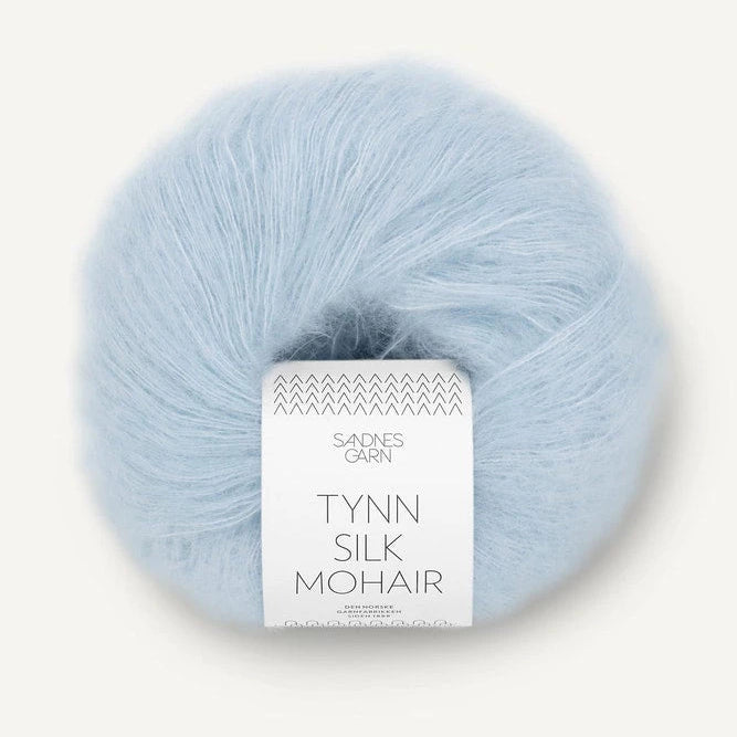Tynn Silk Mohair Sandnes Garn, 6012 LYS BLÅ