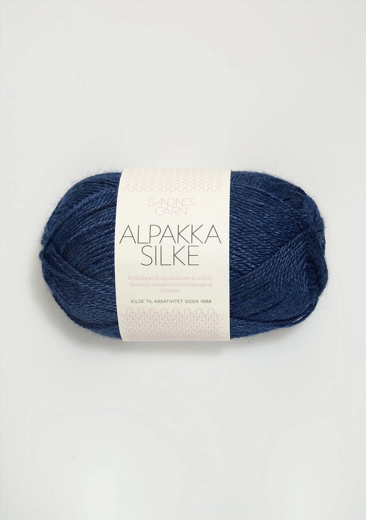Sandnes Garn Alpakka Silke, 6063 Ink Blå