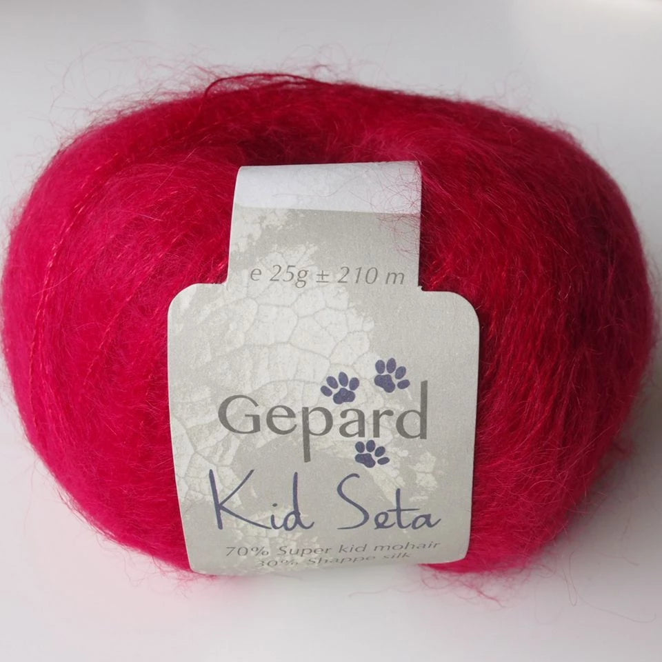 Gepard Kid Seta, silkkimohair 333 rubiini