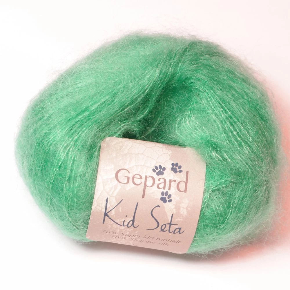 Gepard Kid Seta, silkkimohair 403 Lys havsgrön