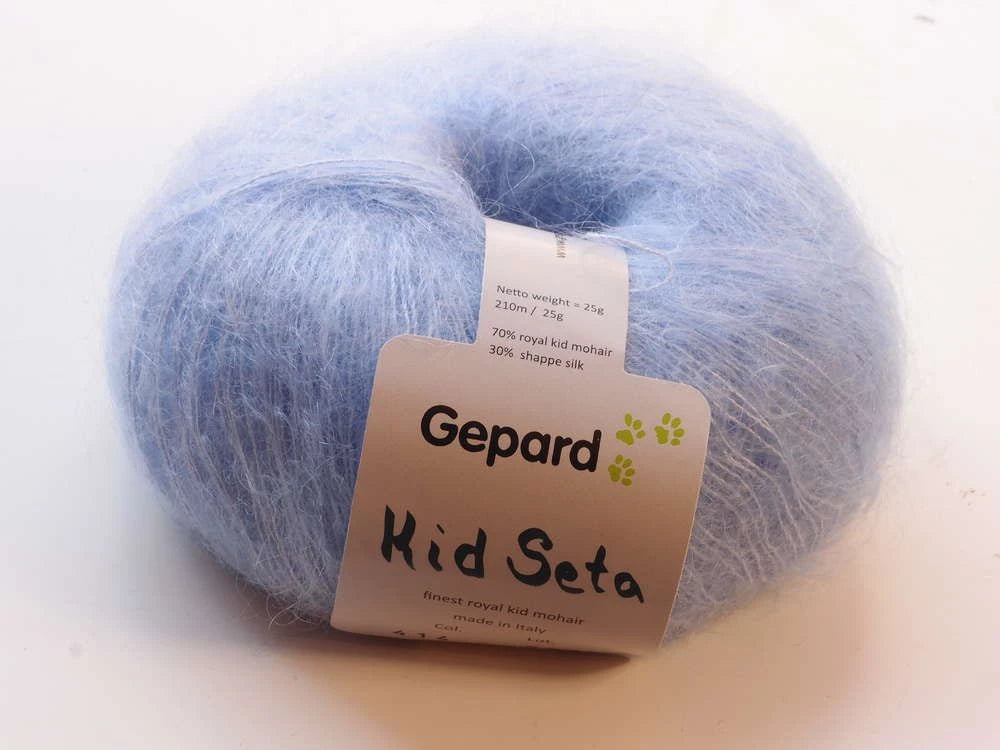 Gepard Kid Seta, silkkimohair 414 vaaleansininen