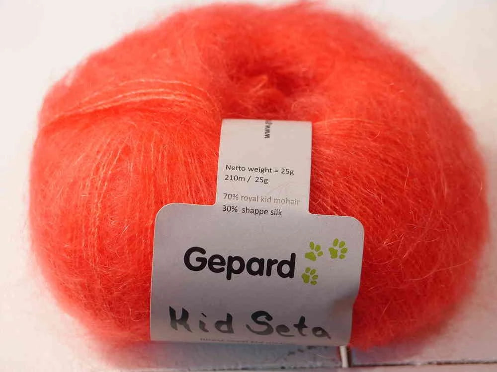 Gepard Kid Seta, silkkimohair 460 lohipinkki