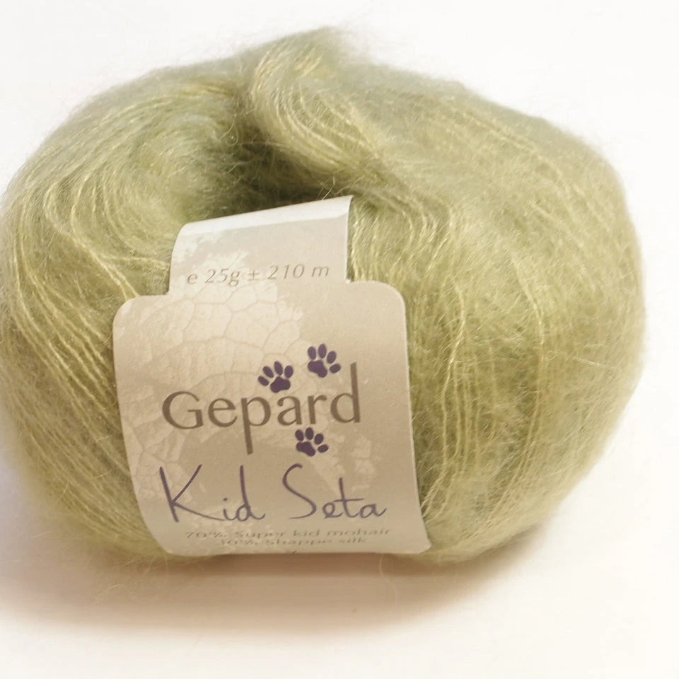 Gepard Kid Seta, silkkimohair 820 TEA GREEN