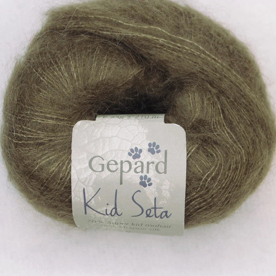 Gepard Kid Seta, silkkimohair 860 DARK OLIVE