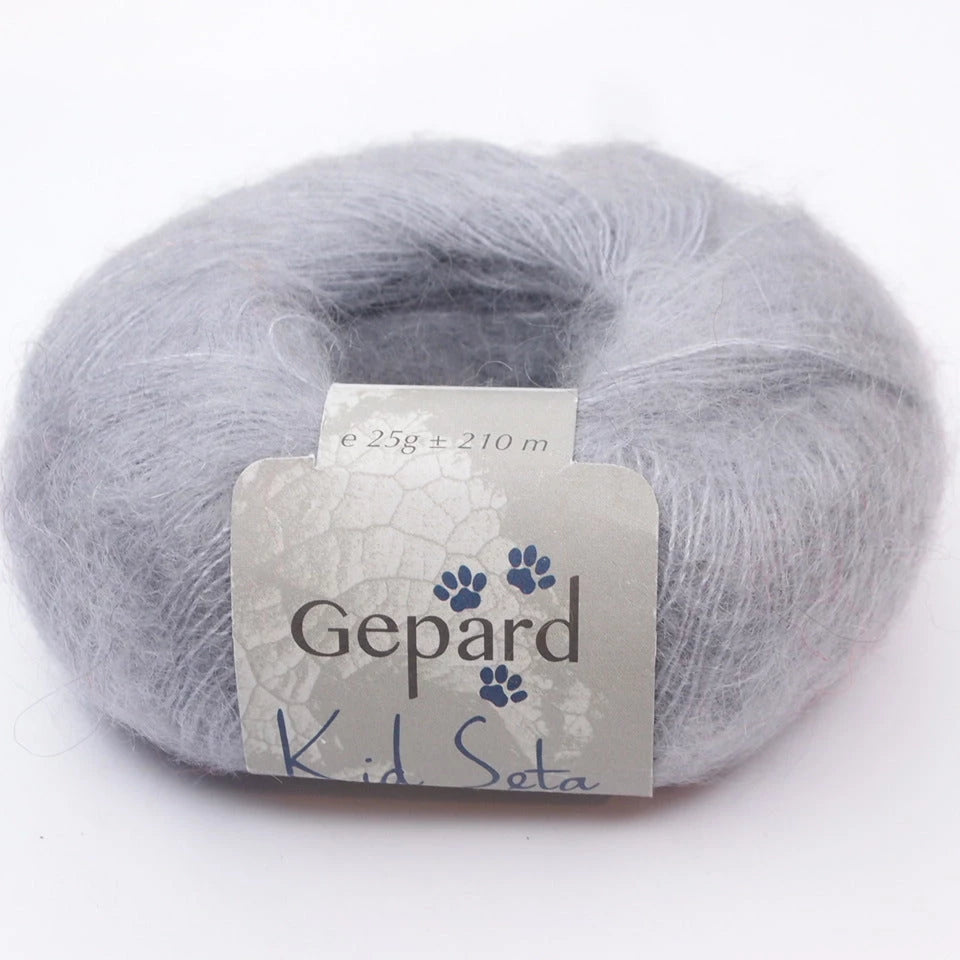 Gepard Kid Seta, silkkimohair 408 LIGHT GREY