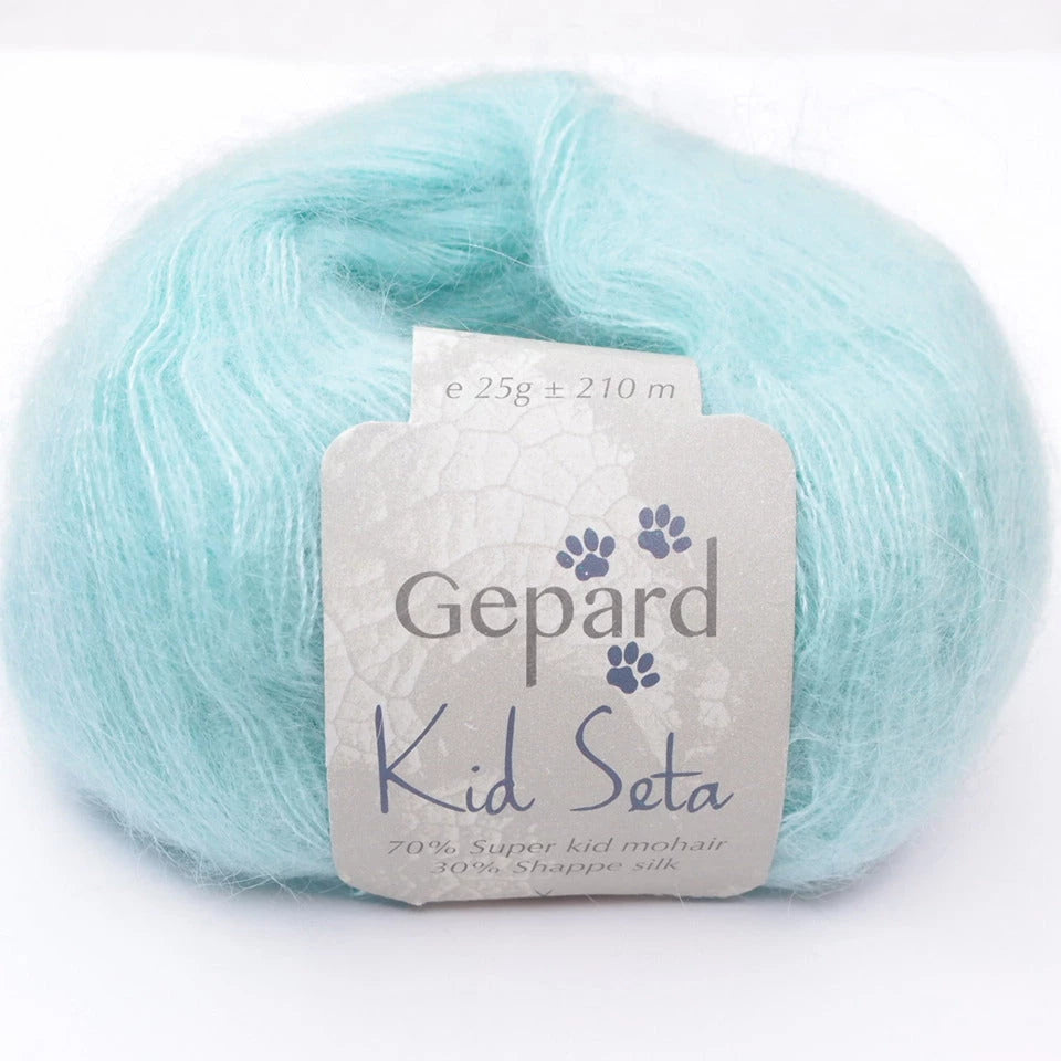 Gepard Kid Seta, silkkimohair 462 VEDENVIHREÄ