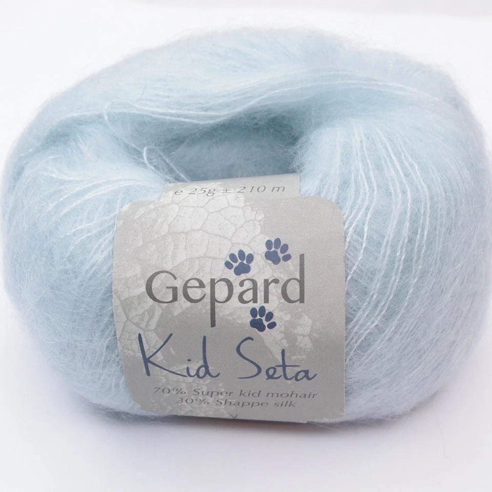 Gepard Kid Seta, silkkimohair 1012 HENTO VAALEANSININEN