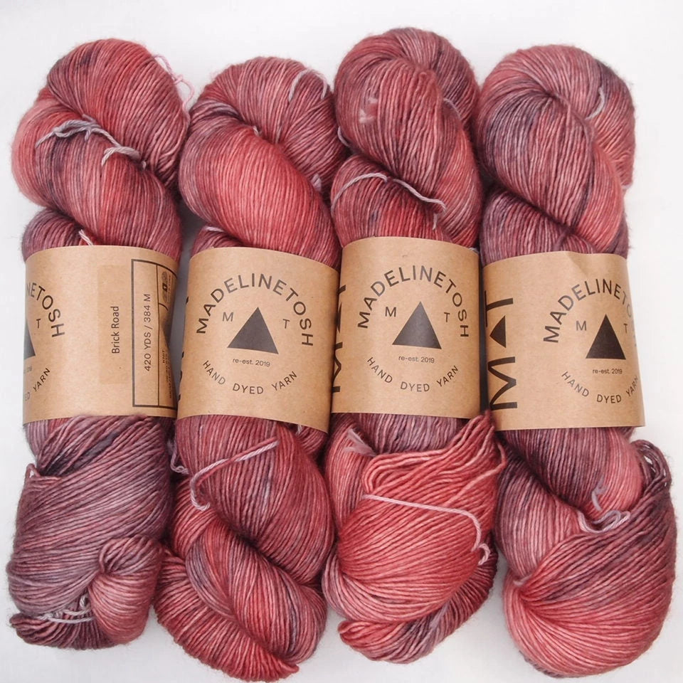 Madelinetosh Merino Light, Brick Road