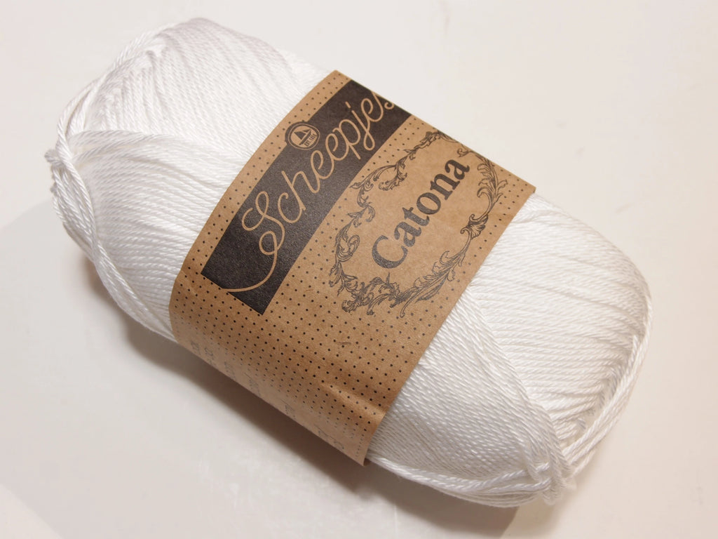Scheepjes Catona, 106 Snow white, vitivalkoinenn