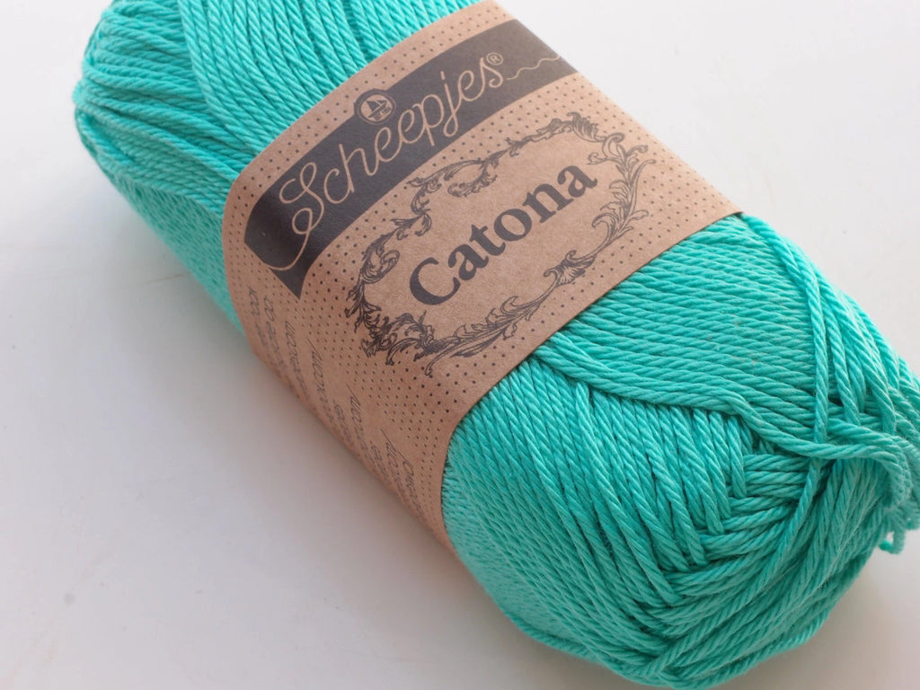Scheepjes Catona, 253 Tropic, vihreä turkoosi